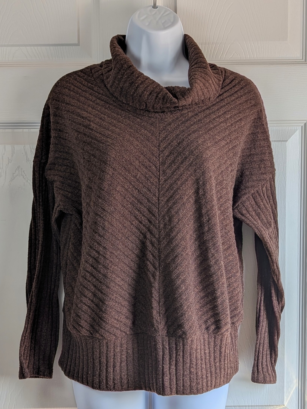 Cozy Brown Cowl Neck Sweater